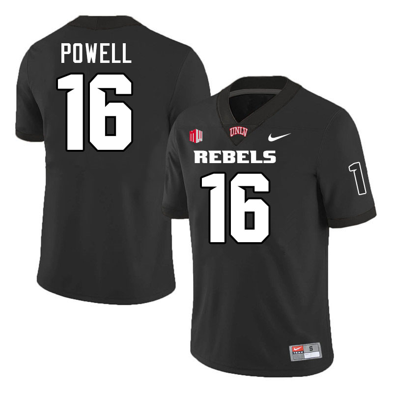 UNLV Rebels #16 Mani Powell Jersey Football College Uniforms,Apparels-Black